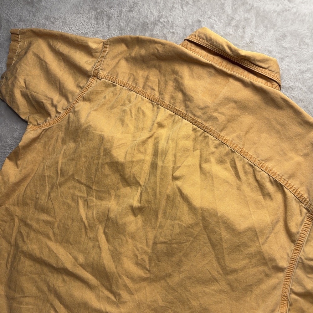 RedHead Men's XL Faded Yellow Short Sleeve Button Down Shirt Outdoors Utility - Picture 11 of 14